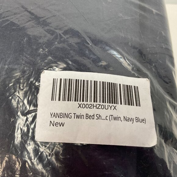 Yanbing Twin Bed Sheet Set - Twin Size Navy Blue New In Package with 2 Pillowcas - Picture 1 of 4
